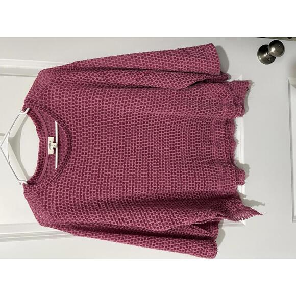 Umgee USA Women's Pink Waffle Knit Sweater Size Small - Picture 1 of 3